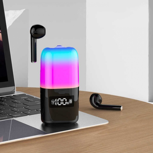 Fones TWS com Caixa Coluna