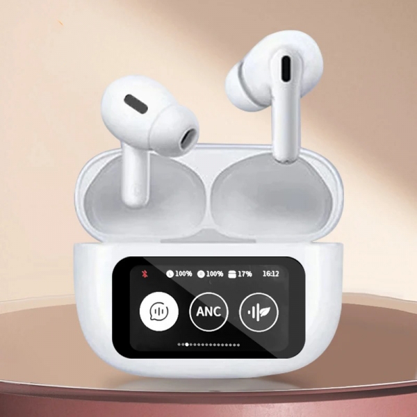 Fones Bluetooth com Ecrã na Caixa